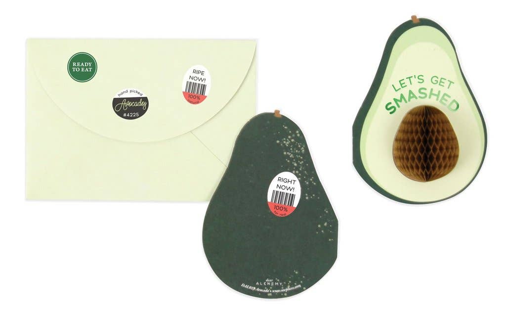 "Let's Get Smashed" Avocado Pop-Up Greeting Card