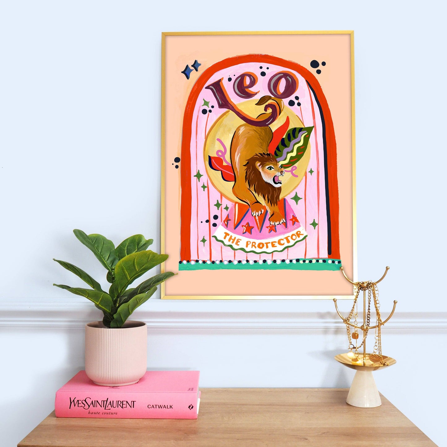 Leo Zodiac Print A4
