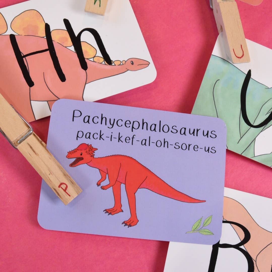 Alphabet of Amazing Dinosaurs Flash Cards