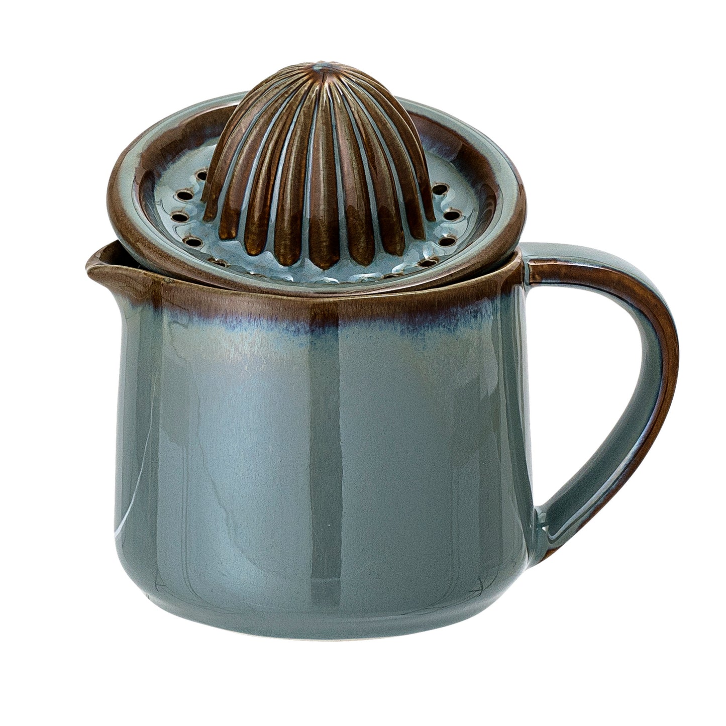 Pixie Lemon Juicer Jug in Green Stoneware