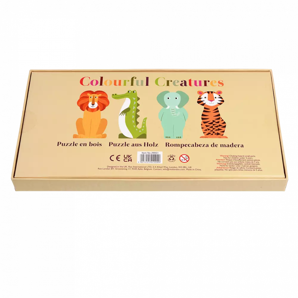 Wooden puzzle - Colourful Creatures
