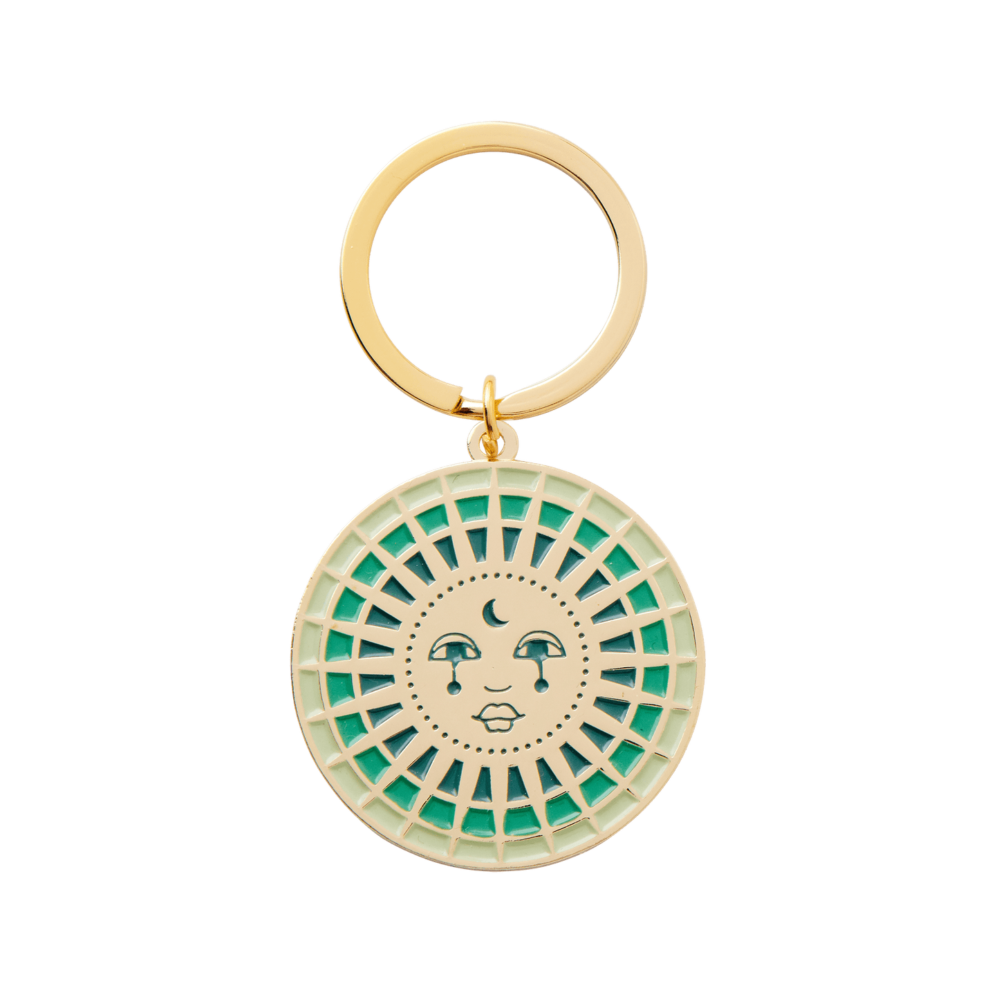 Moon Enamel Keychain: With backing card