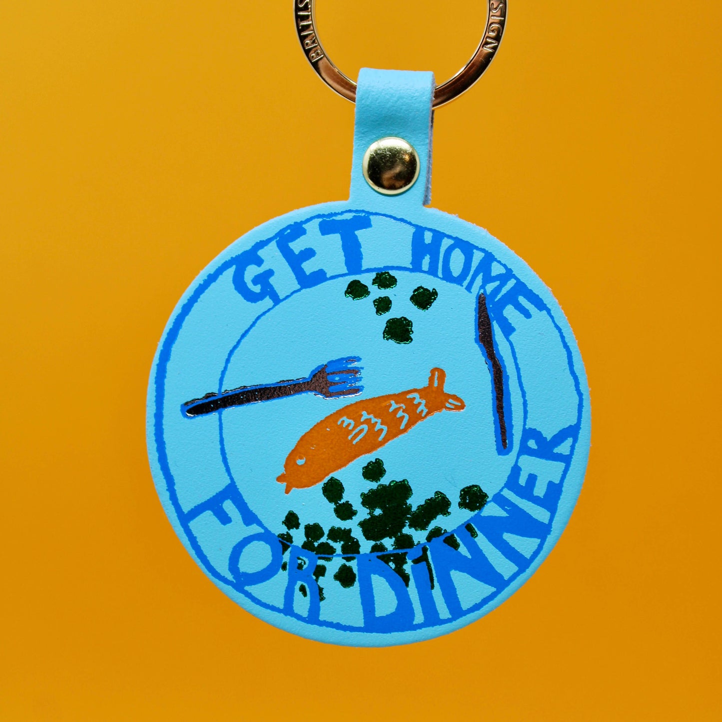 Get Home For Dinner Key Fob: Yellow