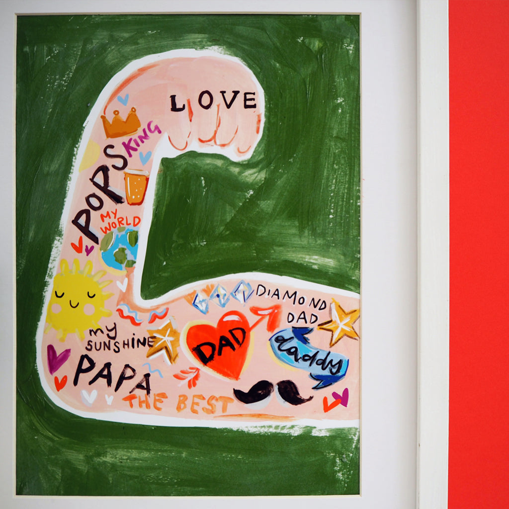 Dad Strong Arm Print A4