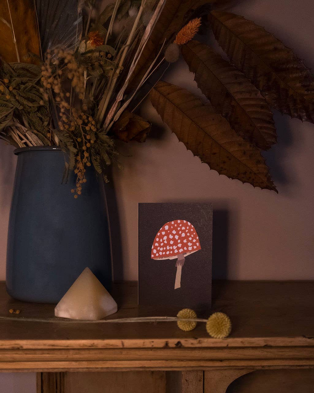 Mushroom Mini Greetings Card - Wholesale bundle of 6