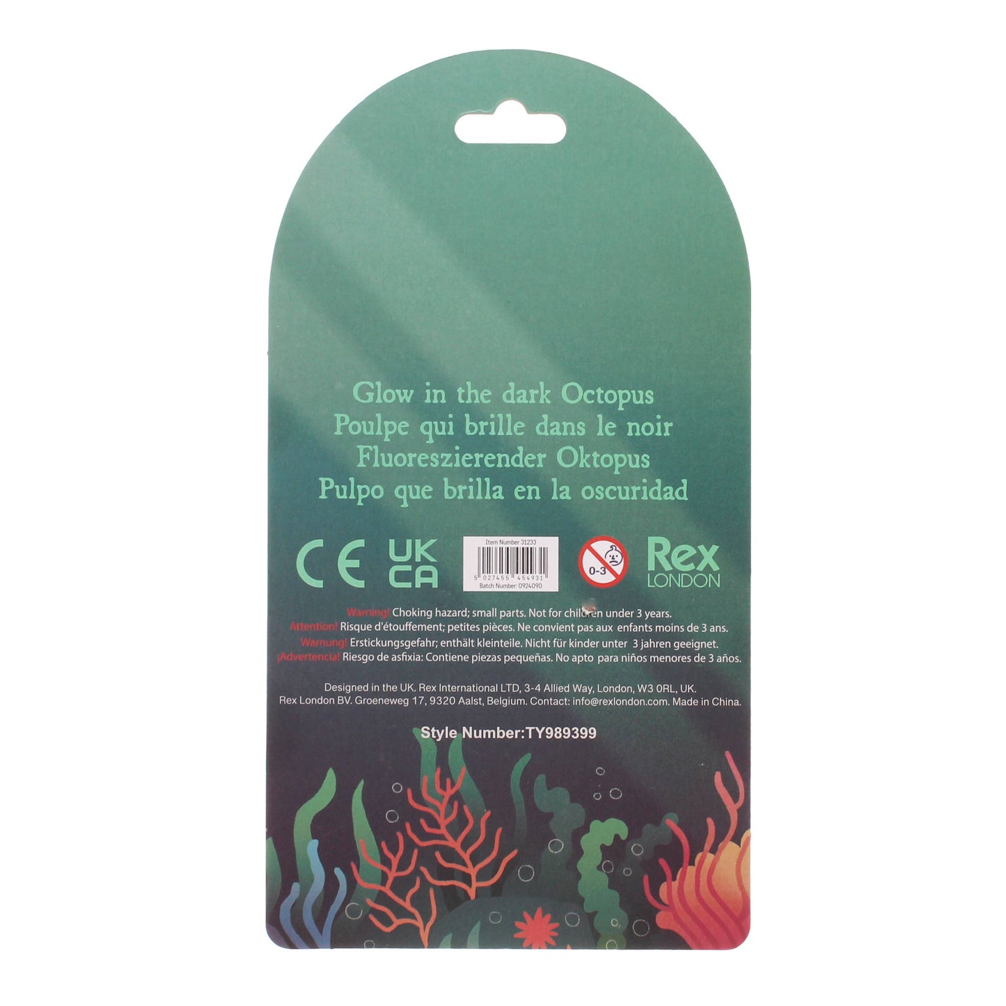 Glow in the dark squishy toy - Octopus