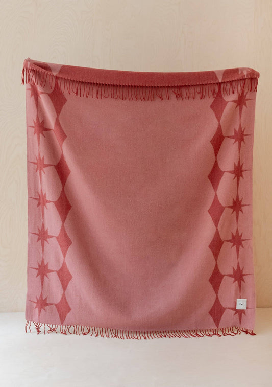 Lambswool Blanket in Pink Celestial