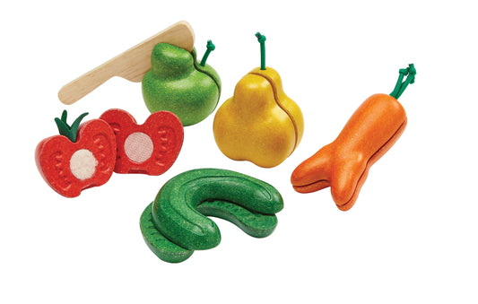 Wonky Fruit & Vegetables Wooden Playset