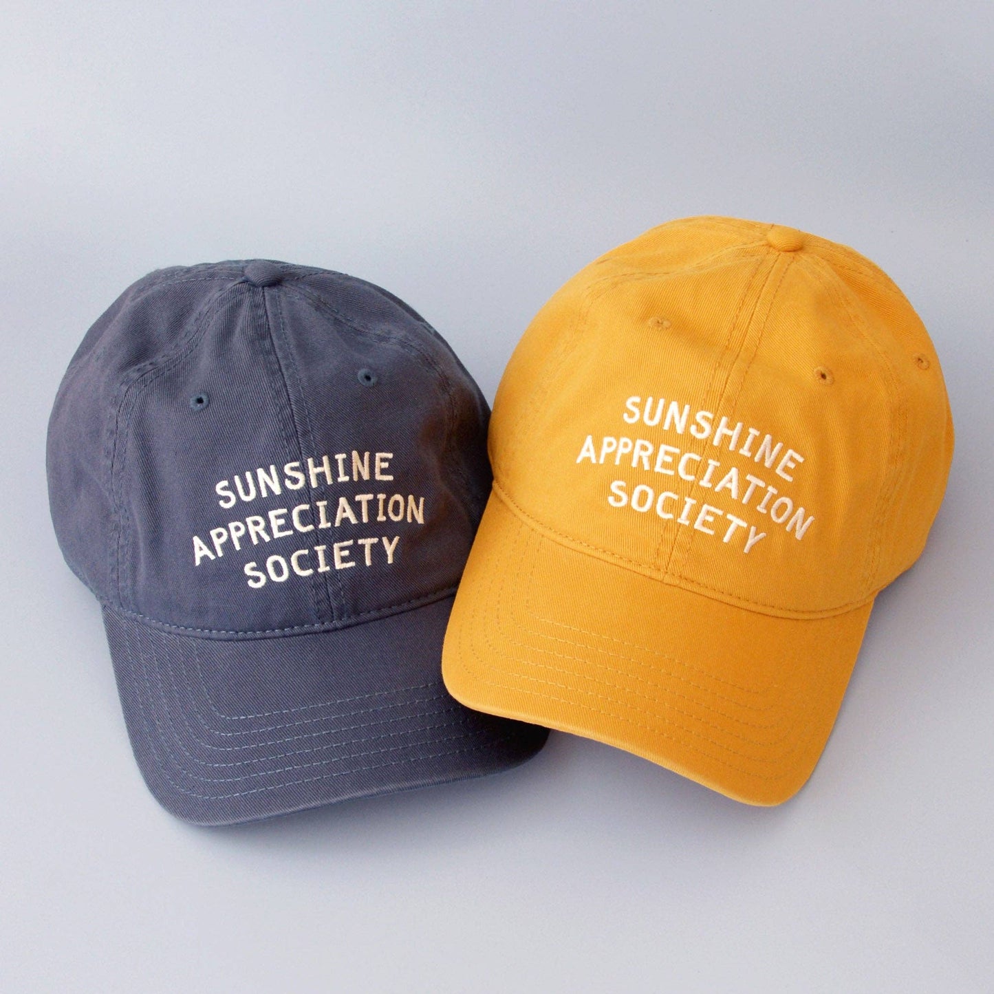 Sunshine Appreciation Society | Cotton Baseball Cap | Yellow