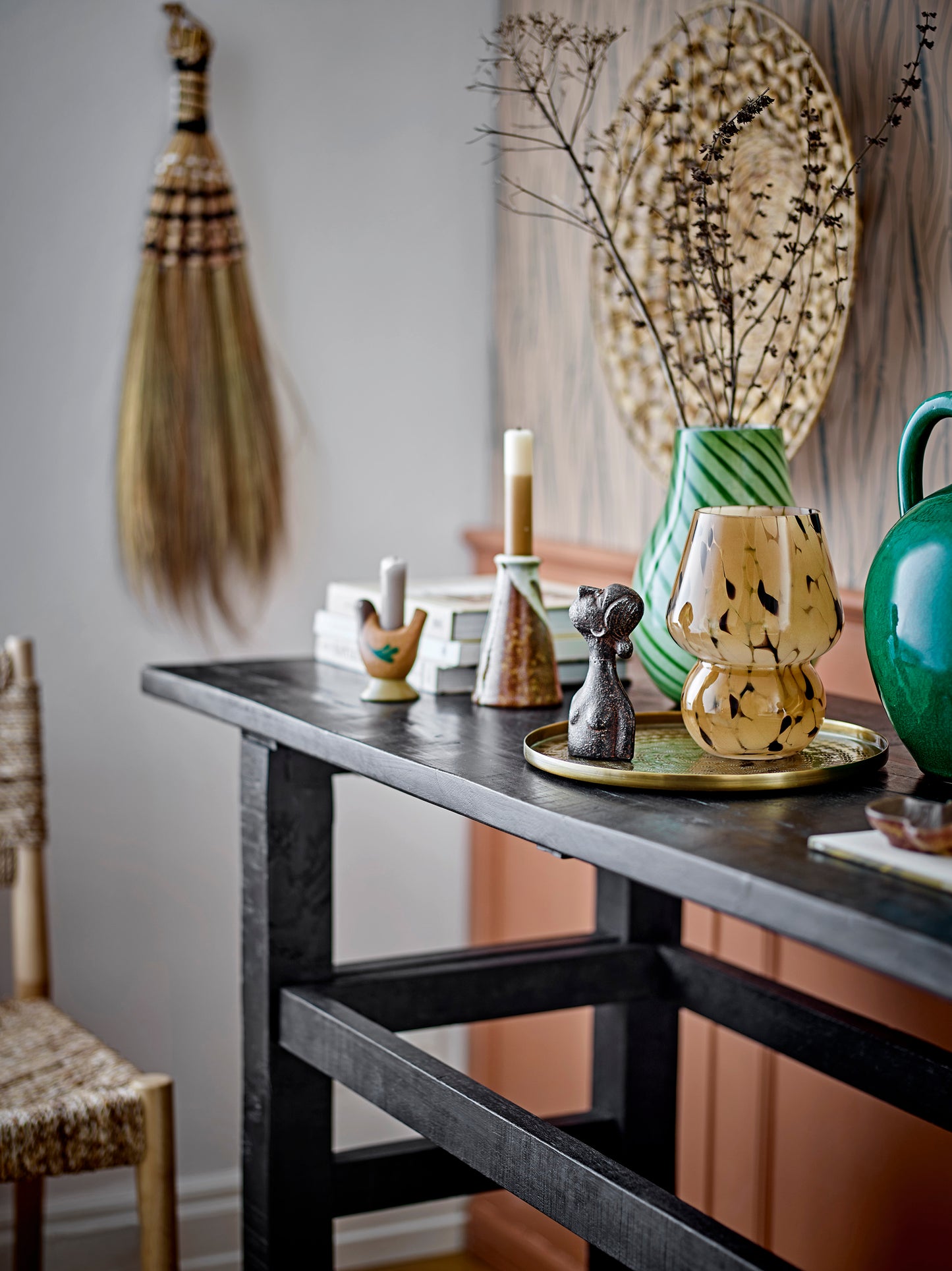 Leona Glass Vase in Green