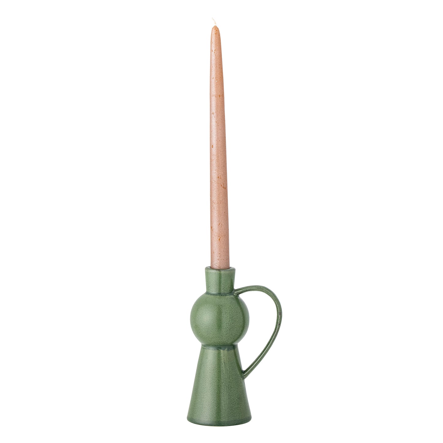 Fija Stoneware Candle Holder in Green