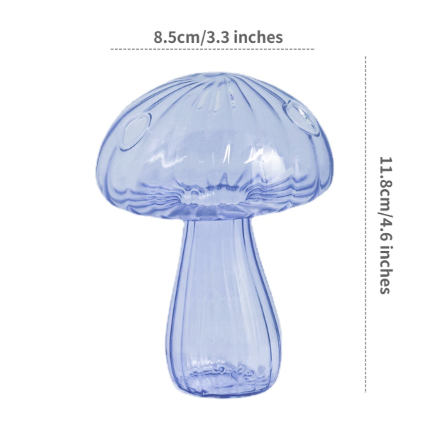 Mini Glass Mushroom Bud Vase: Yellow