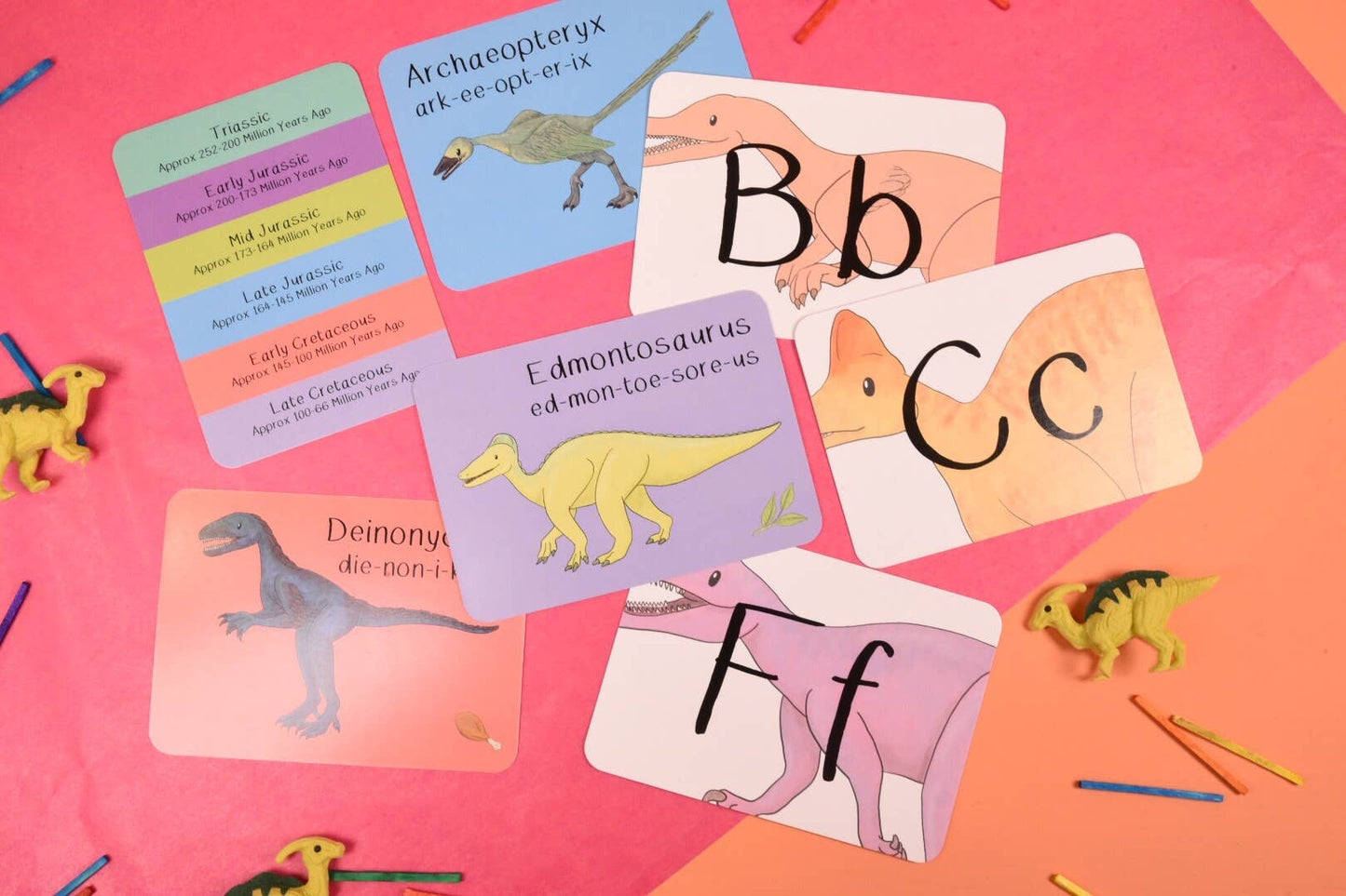 Alphabet of Amazing Dinosaurs Flash Cards