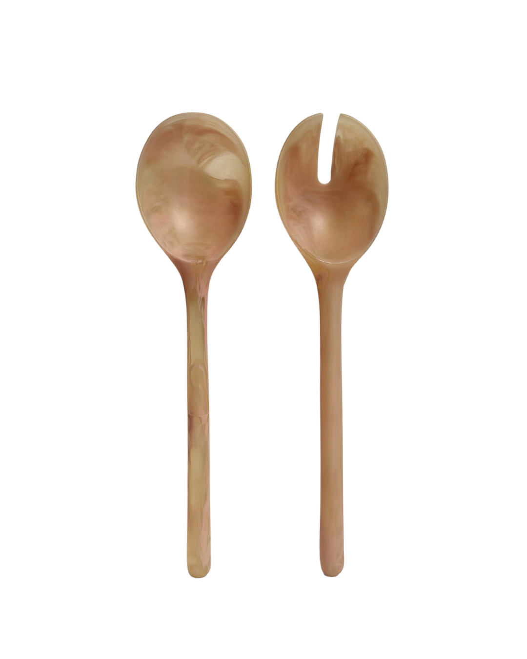 Resin Salad Servers | Coral
