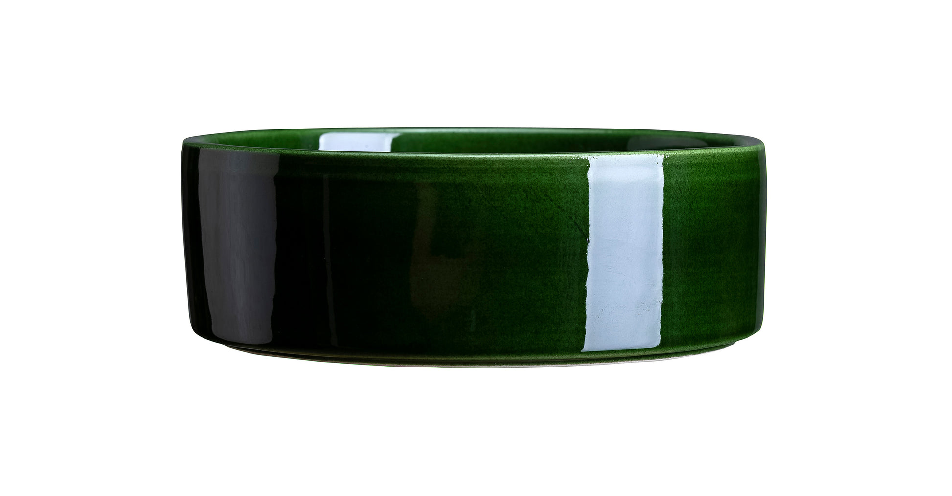 Saucer Glazed Finish for Hoff Pot Ø14cm in Emerald green
