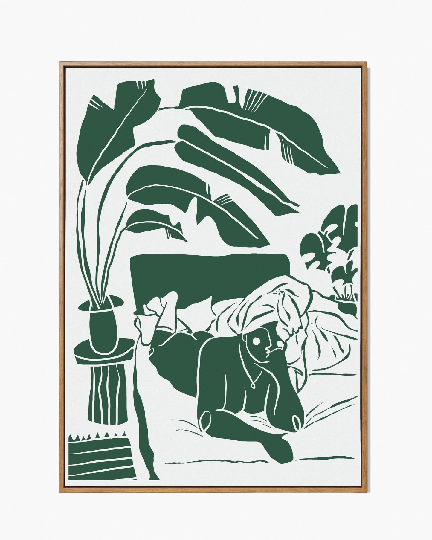 The Every Space Bed Babe A4 or A3 print in green by Babes and Botanicals