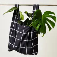 Black Grid Reusable Eco Friendly Shopping Bag