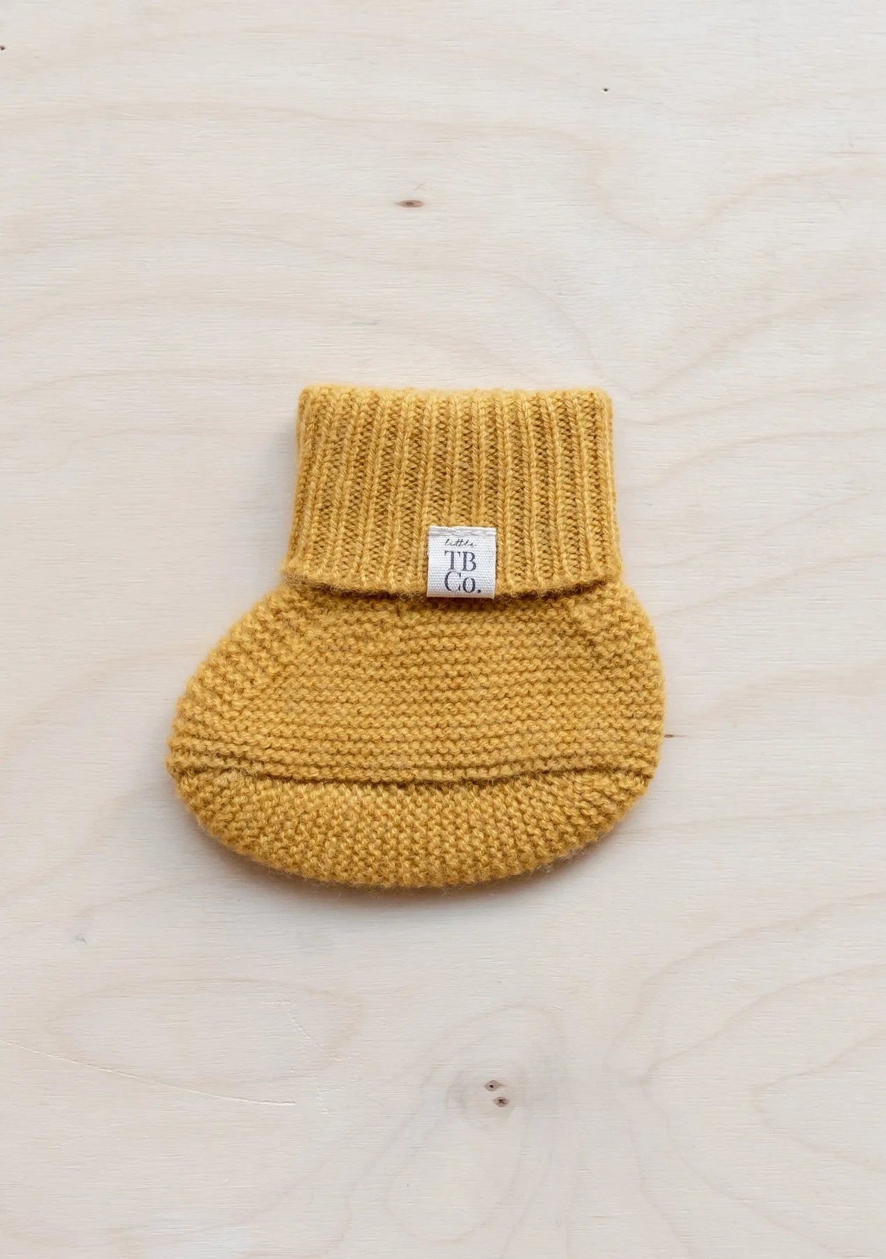 Cashmere & Merino Baby Booties in Mustard