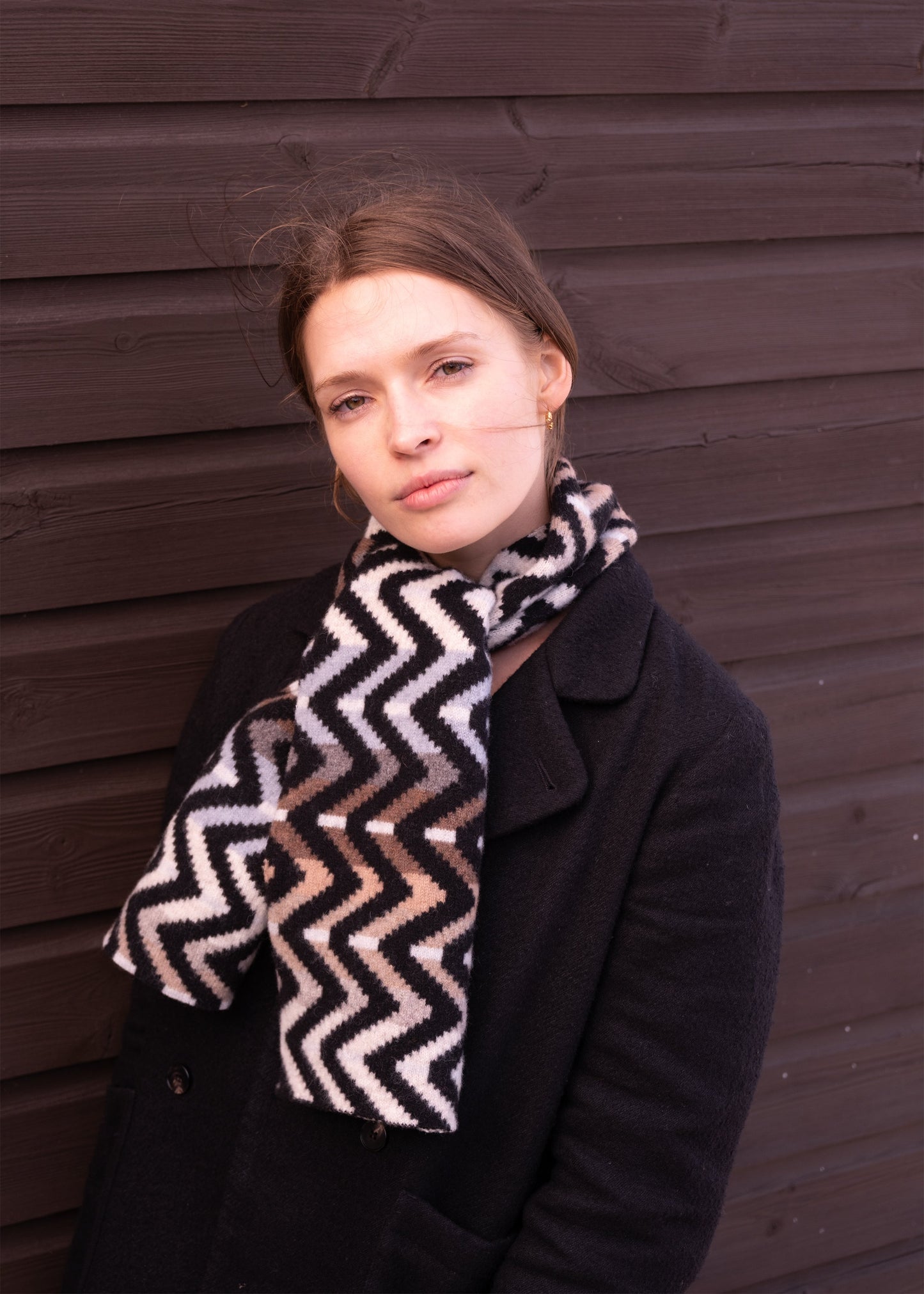 Small Zig Zag Scarf in Driftwood