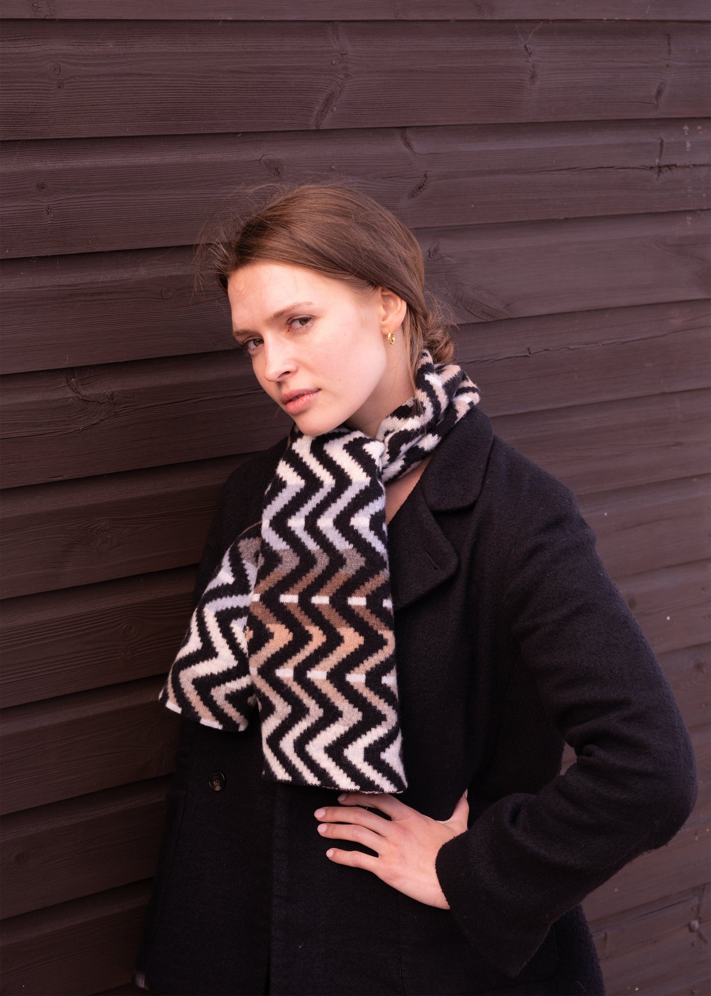 Small Zig Zag Scarf in Driftwood