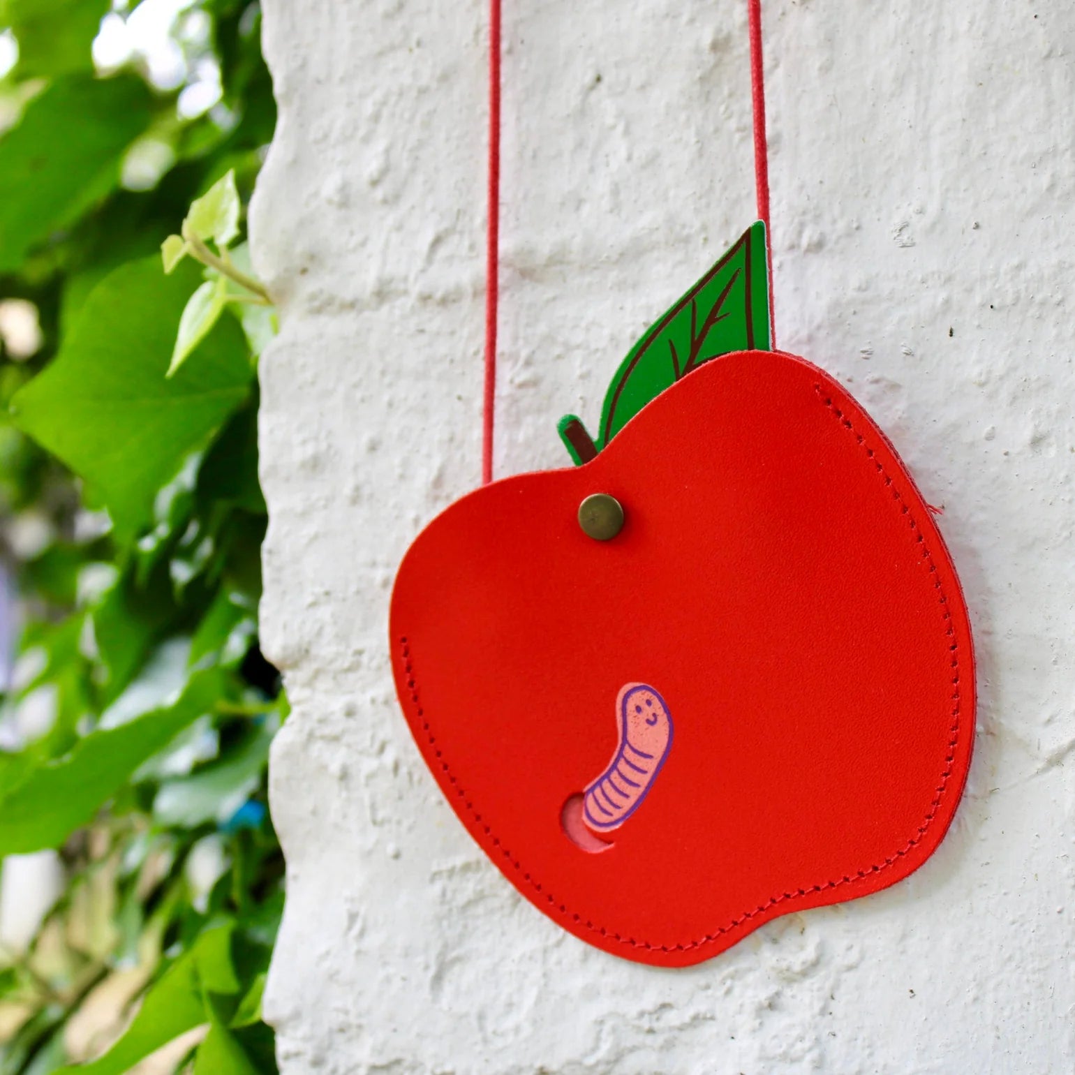 Red Apple Pocket Money Purse