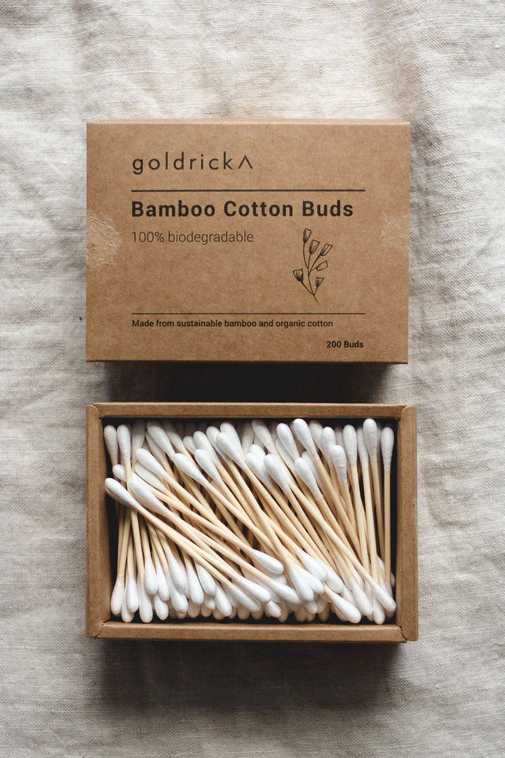 The Every Space plastic-free 100% biodegradable and sustainably grown Bamboo cotton buds by Goldrick