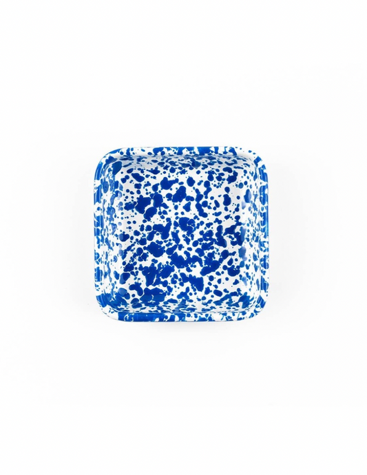 Splatter Enamelware Small Square Tray