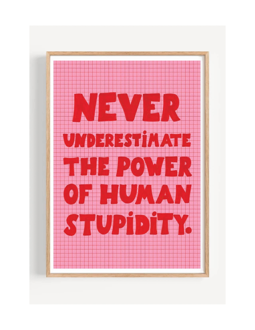 HUMAN STUPIDITY print
