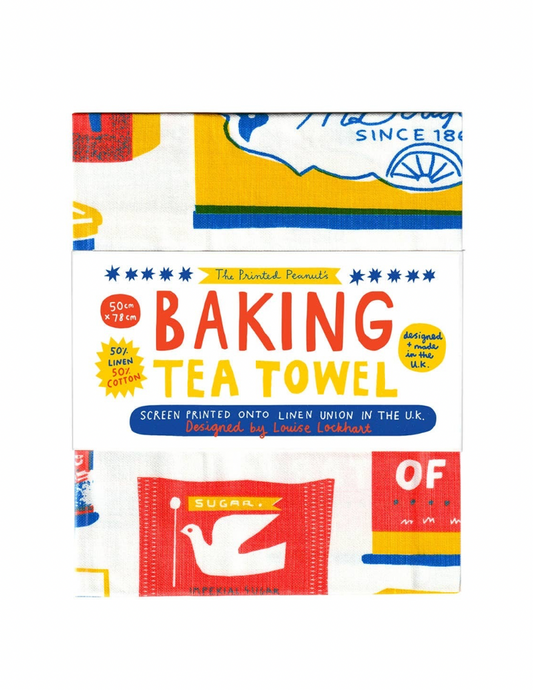 Baking Screen Printed Linen Union Tea Towel