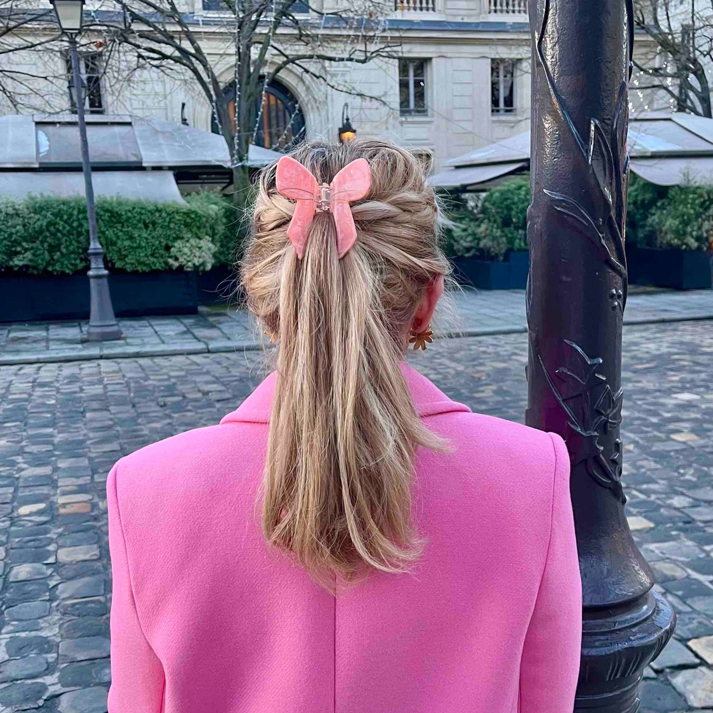 Pink Ribbon Hair Claw