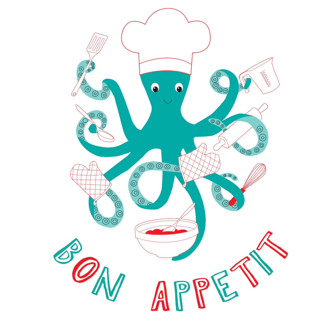 Bon Appetit Octopus Apron