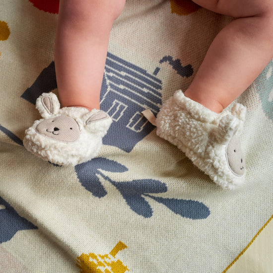 Sheep Cotton Knit Baby Booties