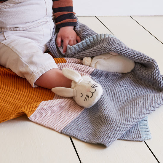 Cotton Baby Blanket in Gentle Stripe