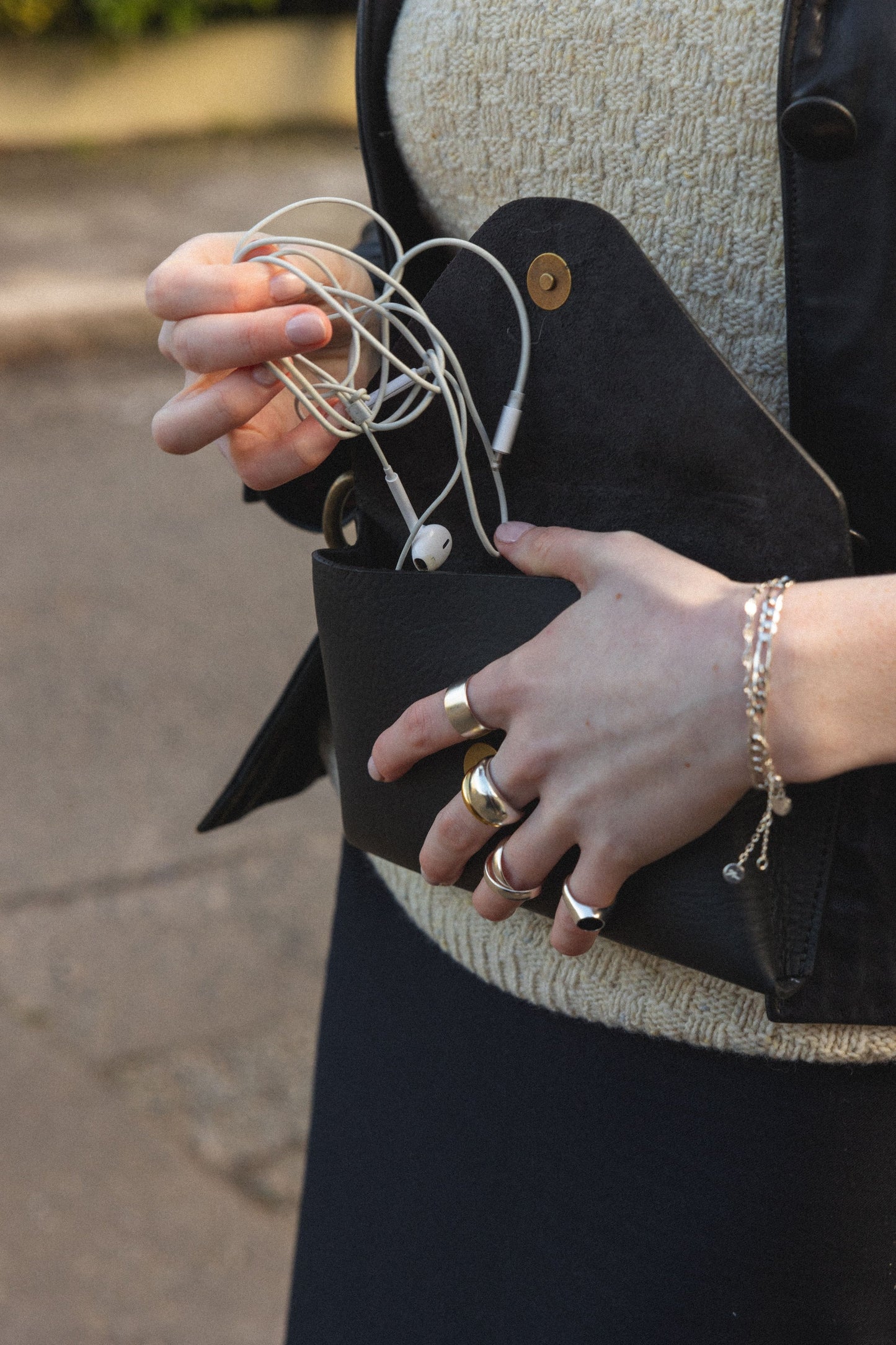 'Betty' Belt Bag in Green Leather