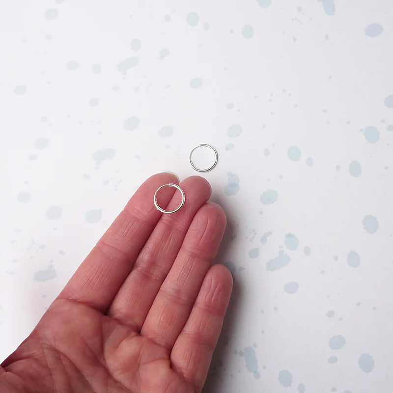 Mini Silver Hoop Earrings