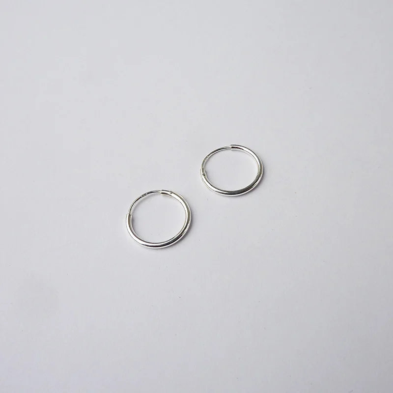 Mini Silver Hoop Earrings