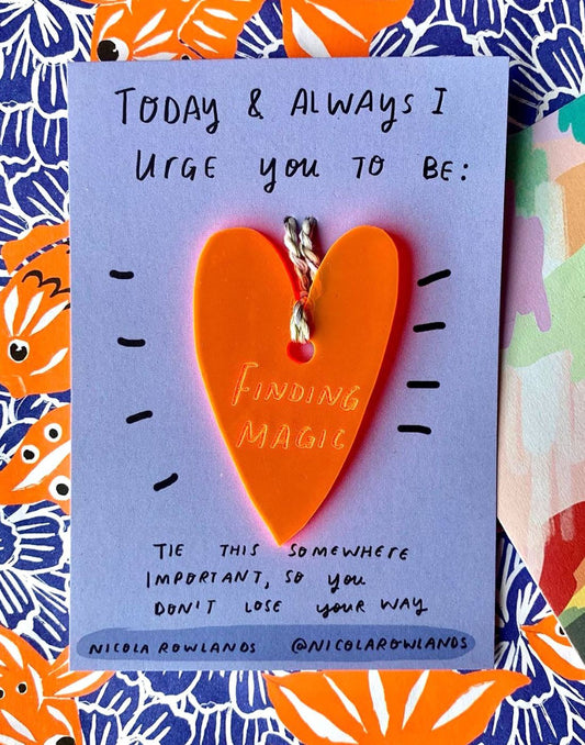 Finding Magic Heart - Handmade Charm