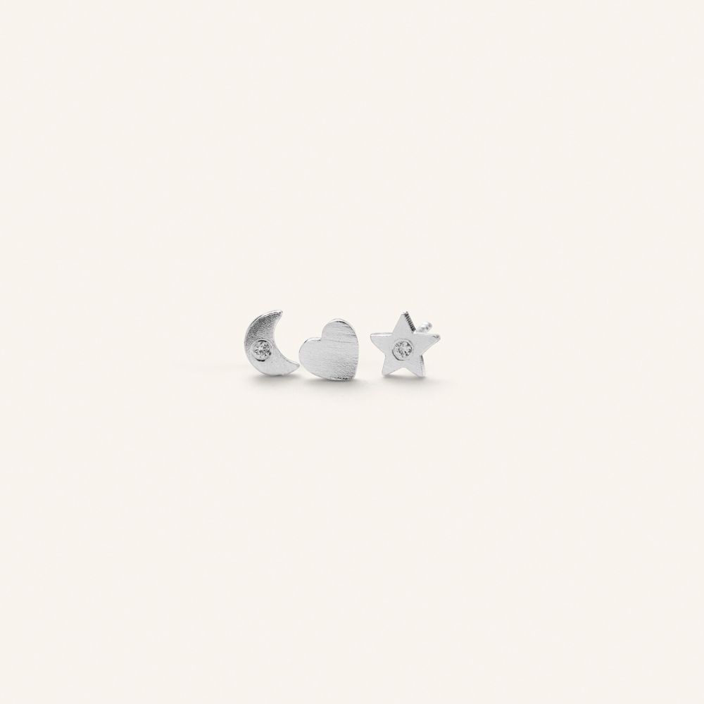 Night Light Earsticks | Silver Plated