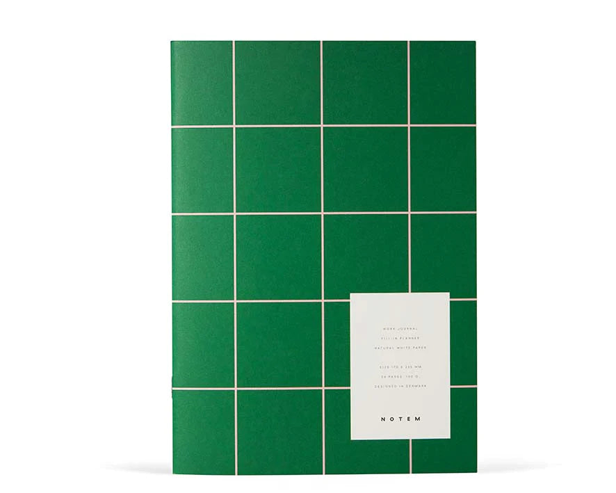 Milo Weekly Work Journal in Green & Rose