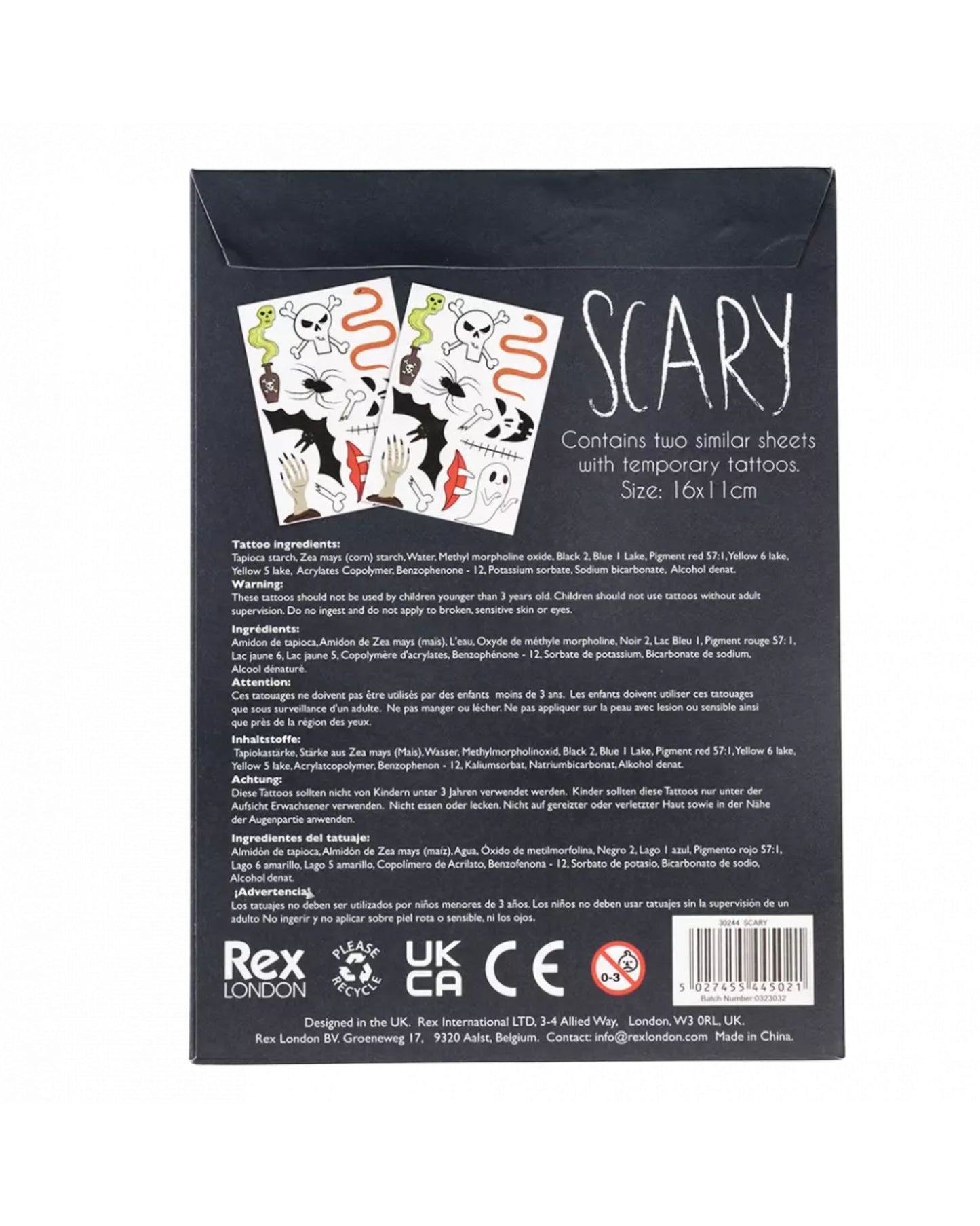 Scary Temporary Tattoos