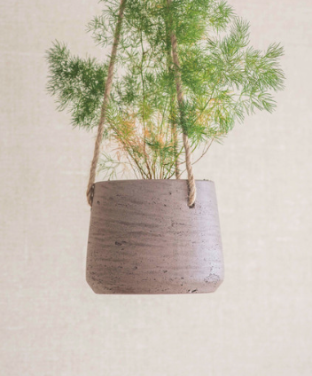 Stratton Hanging Pot Warm Stone