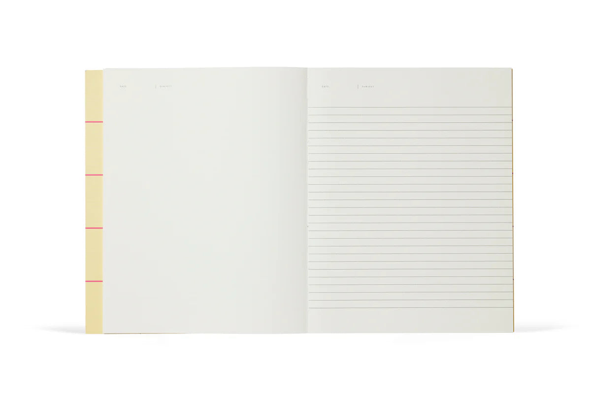 Uma Notebook - Large Flatlay - Yellow Check