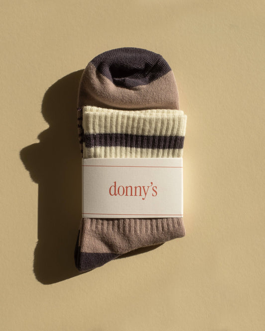 Varsity Socks in Dusk