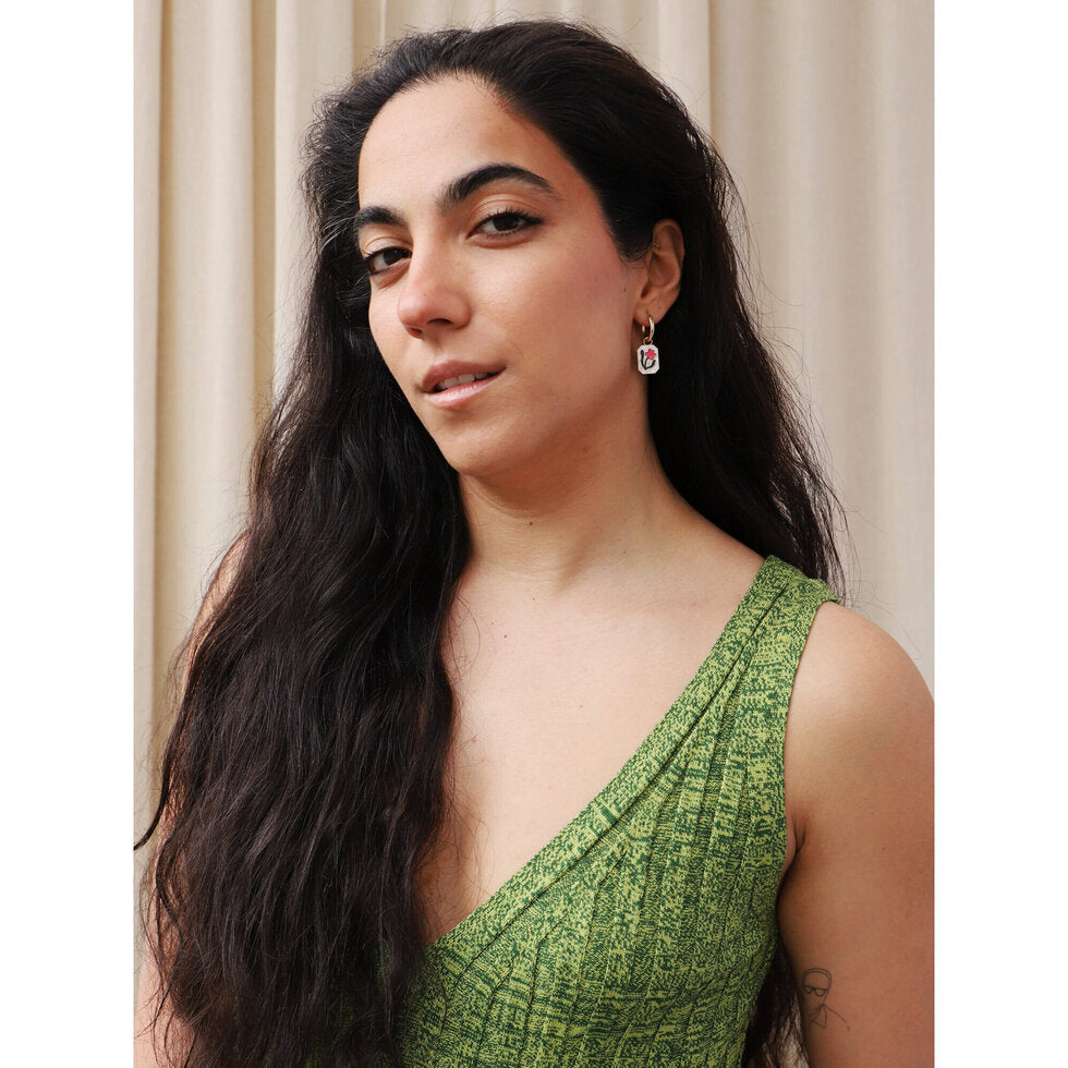 Wildflower Charm Hoops