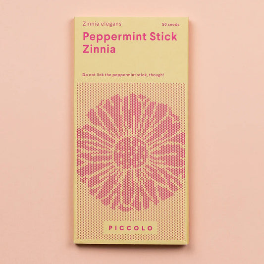 Zinnia Peppermint Stick Single Seed Packet