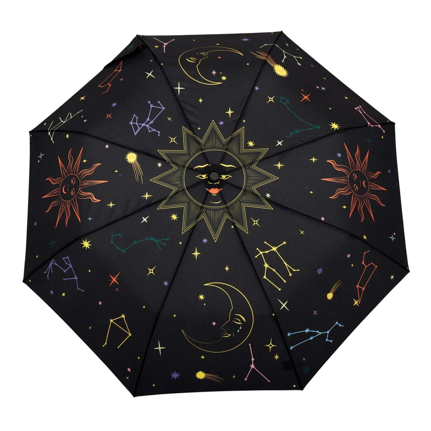 The Every Space handmade Zodiac, duck handled umbrellas, by Original Duckhead, are wind resistant with an automatic open button, and made from 100% recycled fabric and birch wood.