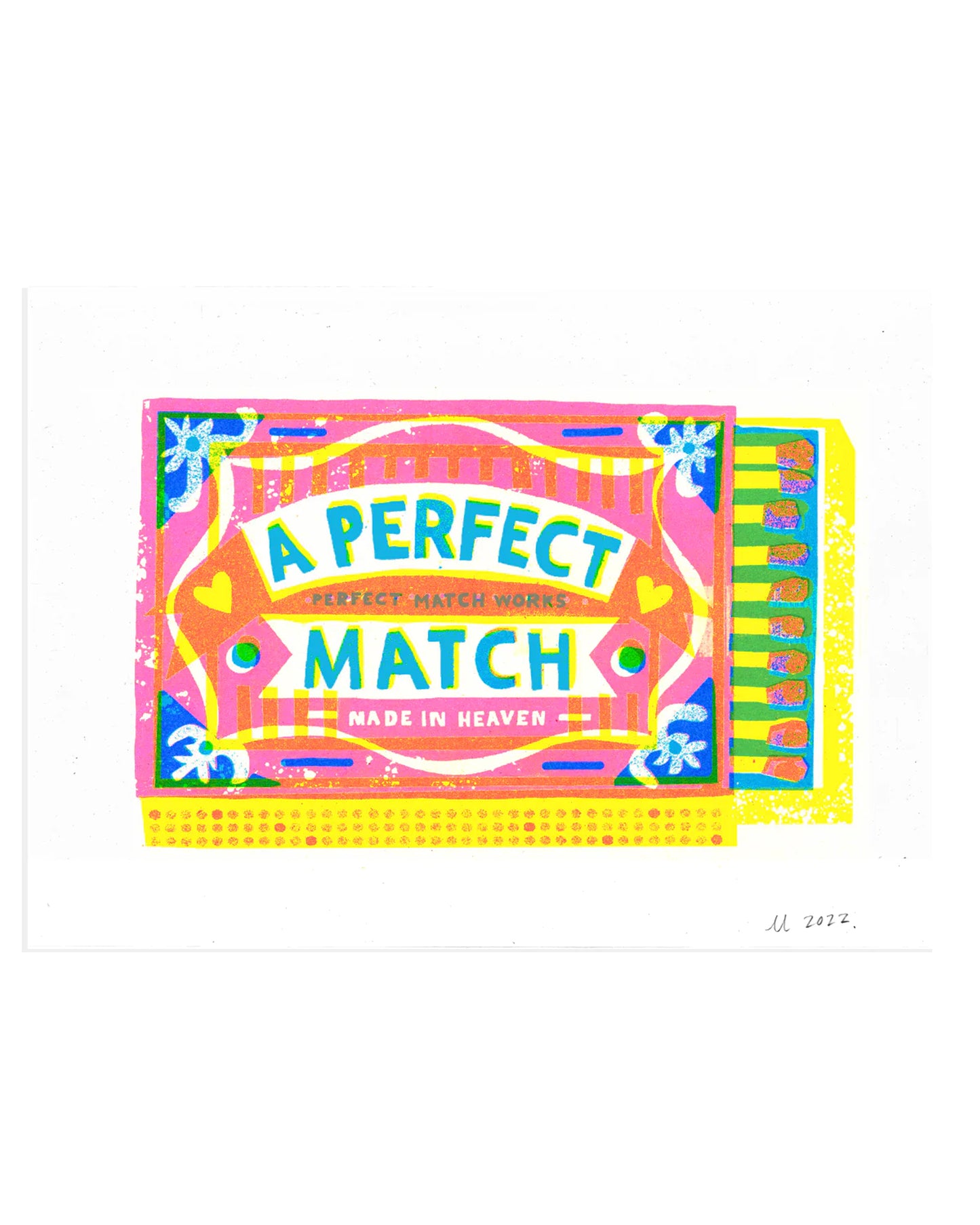 Perfect Match A4 Risograph Art Print