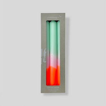 Dip Dye Neon Candles