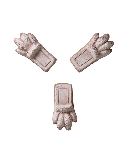 Pot Feet Lion Design in Rose Terracotta