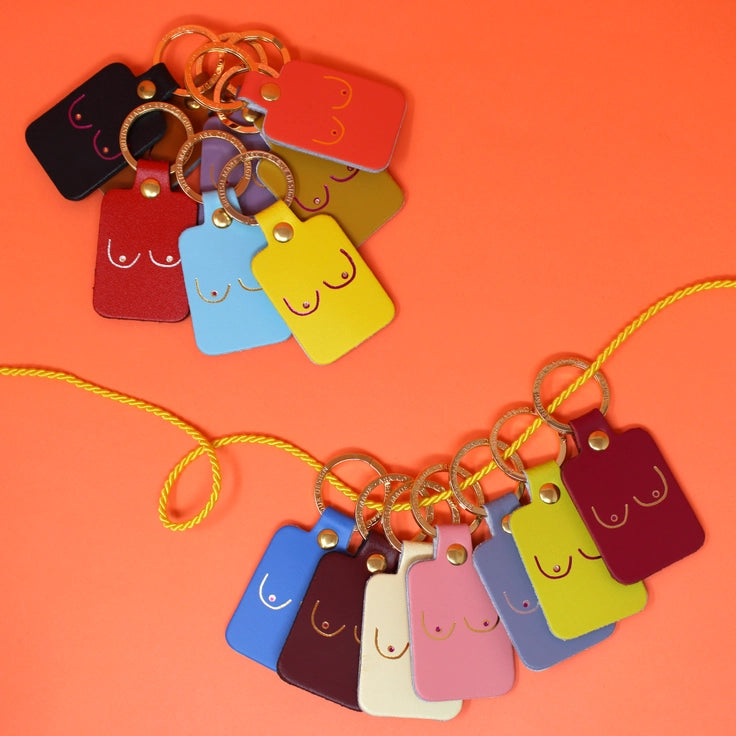 Boob Leather Keyring